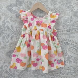 Eleanor Rose Pumpkin Patch ruffle strap girls Sz 6-7 kidcore preppy country club